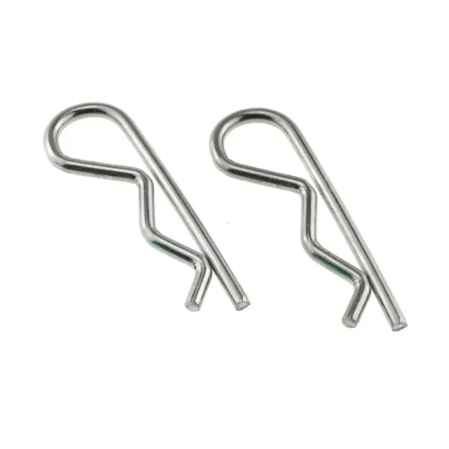 E-Outstanding 2Pcs 304 Stainless Steel M4X75 R Clips Spring Retaining Wire Hair