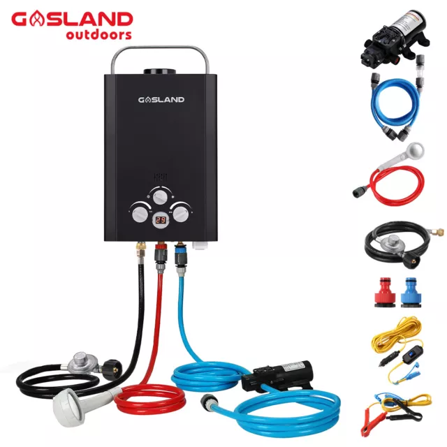 GASLAND Portable Caravan Gas Hot Water Heater Outdoor Camping Instant Hot System