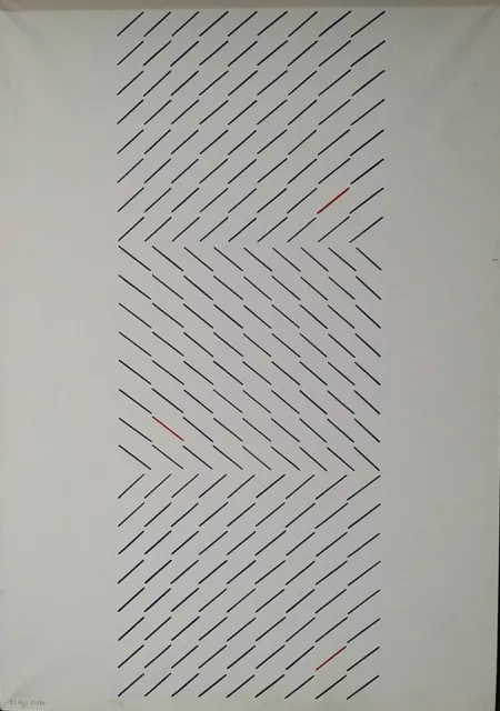 Mario Nigro -  Serigrafia su tela 70 x 100