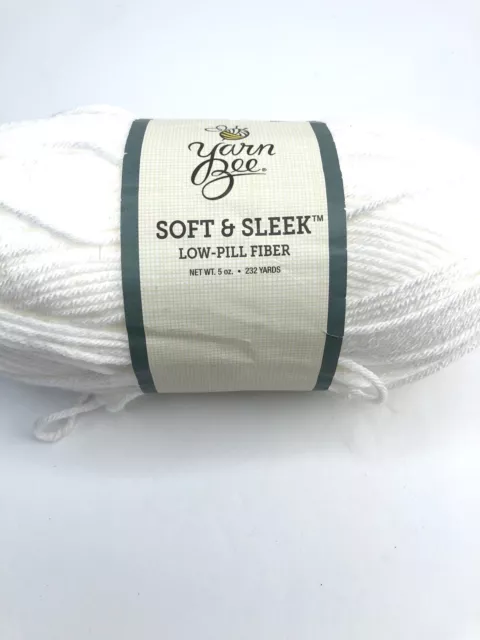 Yarn Bee SOFT & SLEEK Low-Pill Fiber #4 Medium Weight Yarn Skein