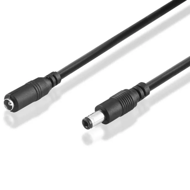 5m Strom Verlängerungskabel Kabel DC Buchse Kupplung 5,5mm x 2,5mm Stecker 12V