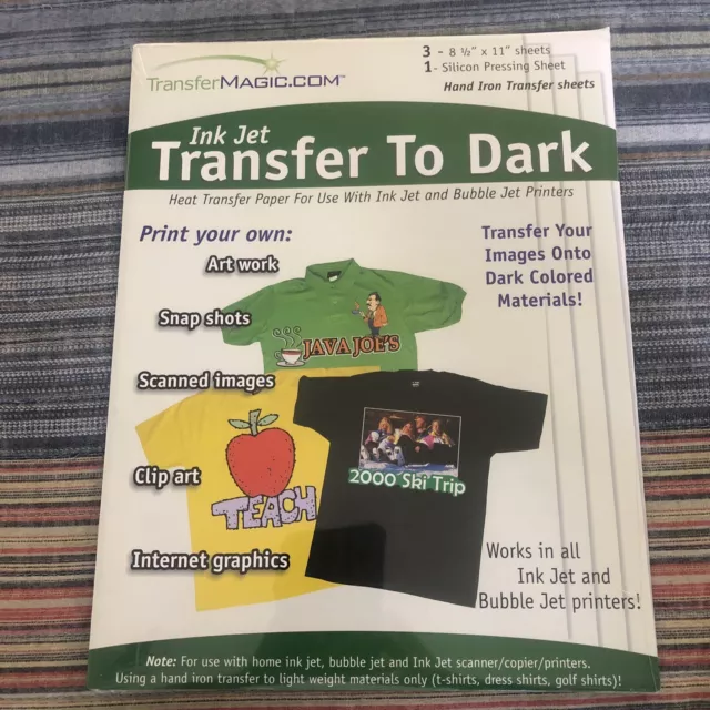 Transfer Magic Ink Jet Transfer Paper 8.5"X11" 5/Pkg-For Dark Fabrics