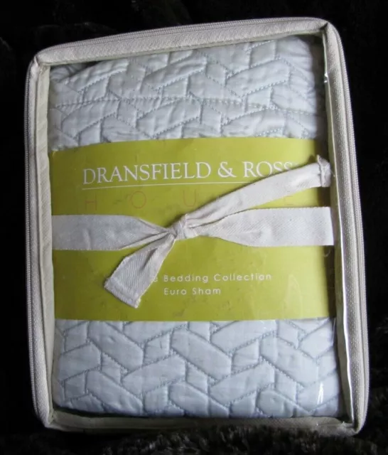 Dransfield & Ross - Vannerie Collection - Euro Sham - Ice Blue (Neiman Marcus)