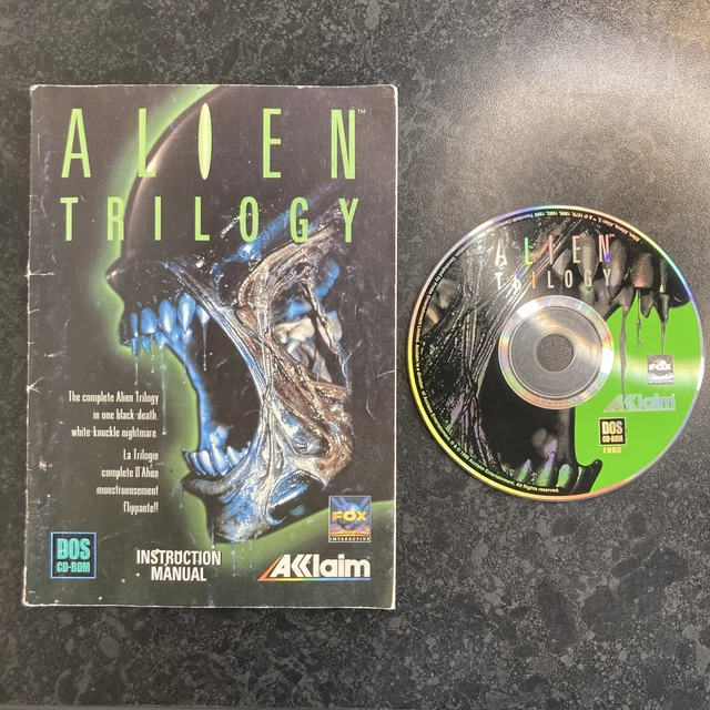 ALIEN TRILOGY PC Game Big Box Aklaim 1996 DOS Windows 95 (Disc & Manual ...