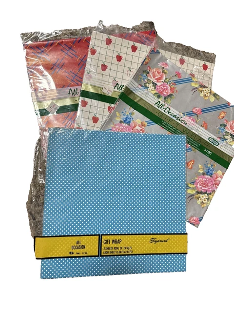 VINTAGE CLEO GIFT Wrap Wrapping Paper 2 Sheets/pk 3 packs All Occasion ...