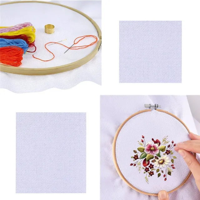 Canvas Needlework Cotton Cross Stitch Aida Cloth Sewing Embroidery Fabric