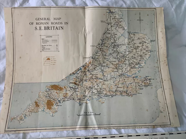 General Map Of Roman Roads In S E Britain. Prehistoric & Roman Monuments. Maps 2