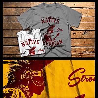 Native American t-shirt American Indian Indigenous Warrior spear Pride tee