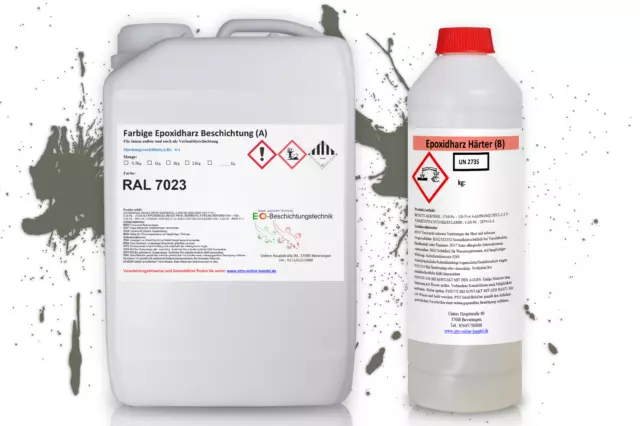 2k 5kg  Flüssig-Kunststoff -  RAL 7023 Betongrau