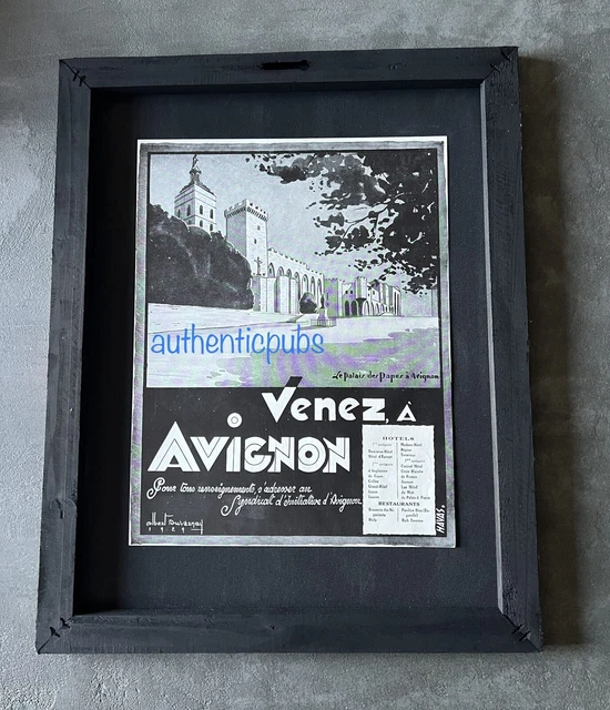 Publicite Avignon Palais Des Papes Signe Albert Duvernay De 1929 Ad Pub Rare