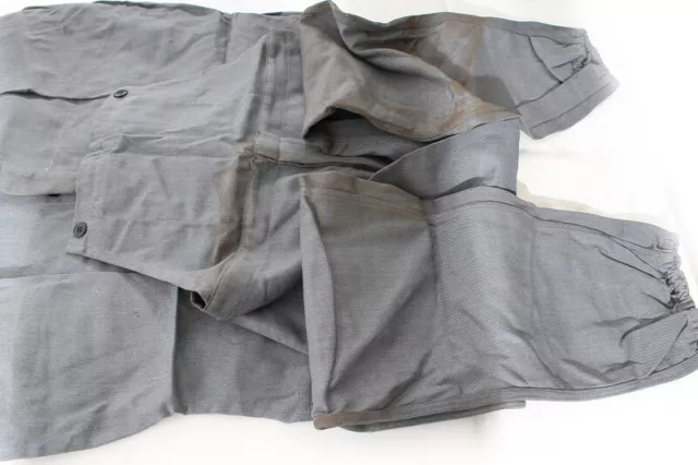 Old vintage Work Pants Jacket Trousers Grey Workshop Mount Iconic Retro 2