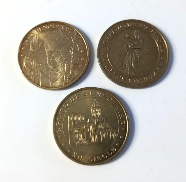 Lot 3 Medailles Monnaie De Paris Thematique Religieuse Ref74866
