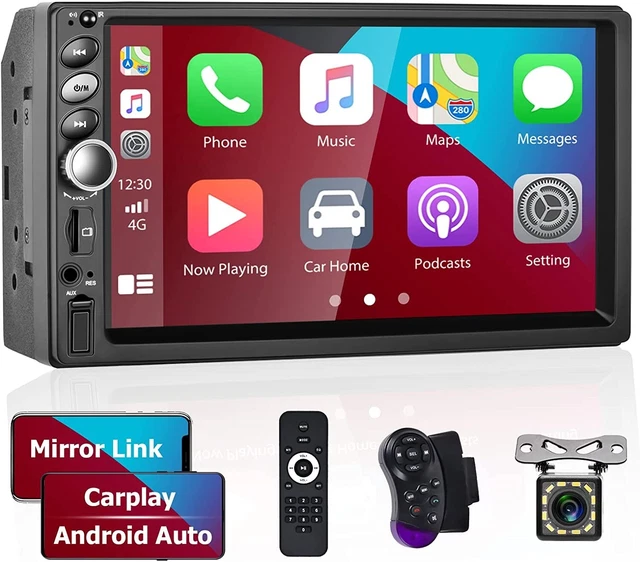 Hikity Autoradio 2 Din Compatibile con Apple CarPlay & Android Auto, Autoradio T