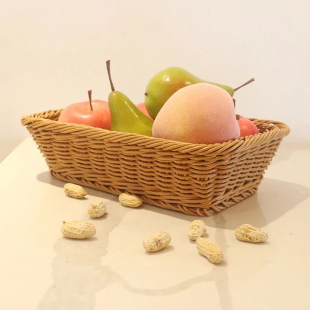 Cesto Portaoggetti In Rattan Intrecciato, Multiuso Per Frutta Pane E Decorazione - S, M, L Disponibili