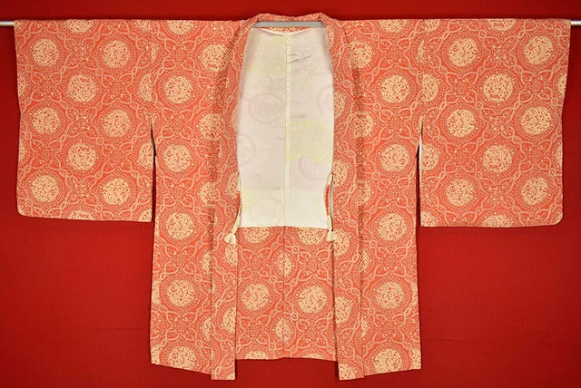 Vintage Japanese Kimono Silk Antique BORO HAORI Kusakizome Dyed/A846/540