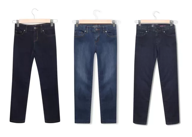 Girls Skinny Jeans Jeggings Slim Trousers Casual Denim Age 4 - 16 Years