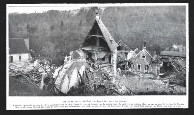 1935  --  Les Ruines De La Distillerie De Fourvoirie Vues Des Jardins . 3Y081