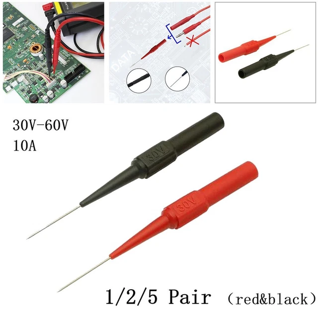 . For Banana Plug Test Probe Multimeter Probes Sharp Needle Test Probe 30v-60v .