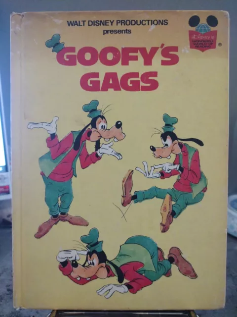 Walt Disnet Goofy's Gags Hardcover Book Vintage 1974
