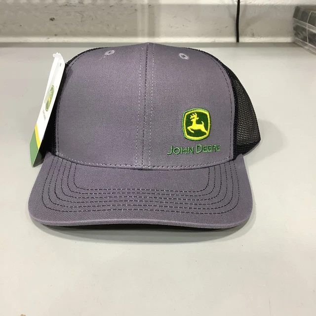 JOHN DEERE MOLINE 112 Gray and Black Mesh Back Hat/Cap - LP82939