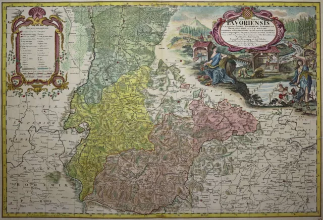 Principatus Silesiae Iavoriensis - Schlesien - Jauer - Homann Erben 1750 - Rar