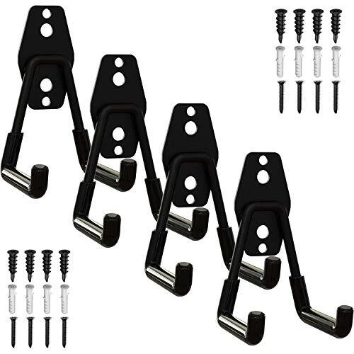 Heavy Duty Hooks Wall Mount Garage U Hooks Hanger for Tools Ropes Ladders, 4Pack