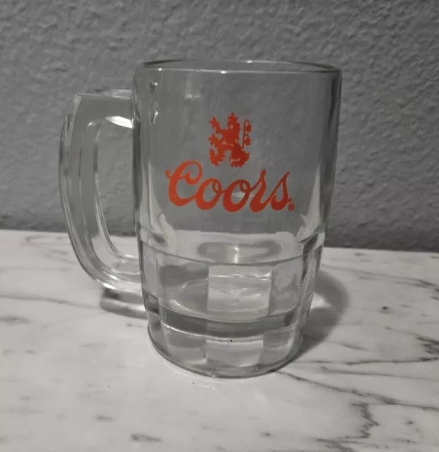 Coors Heavy Clear Glass Beer Mug Stein