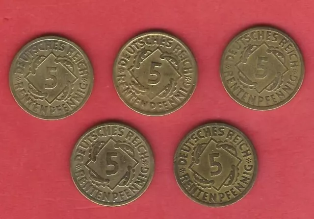 5 Rentenpfennig, Deutsches Reich 1924