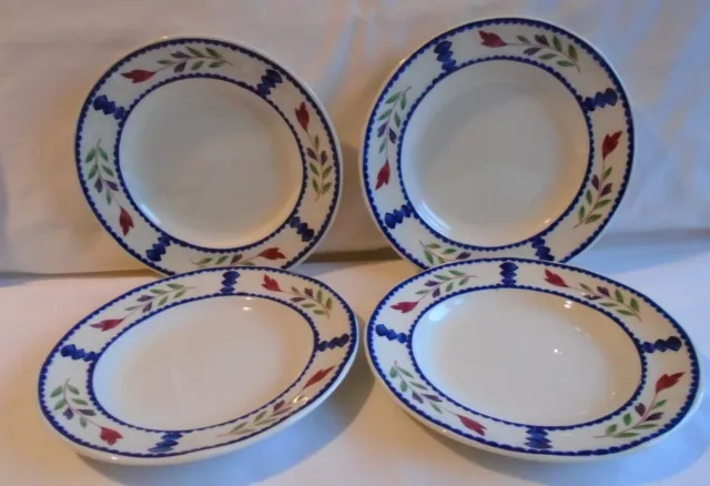 4 x Adams English Ironstone Lancaster Tea or Dessert plates 7''  Vgc  (2 Sets)