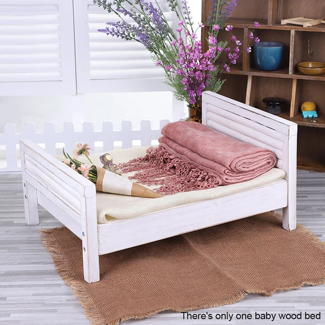 Accesorio de cama de madera para muebles de estudio fotografía utilería bebé adorno