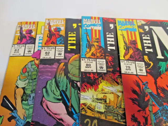 Lot of 4 Marvel The 'Nam Comics #79/80-82/83-