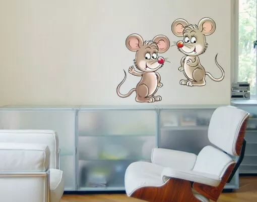 Wand Tattoo Mäuse Kinder Zimmer Wand Aufkleber Wand Deko Wand Bilder Wandsticker