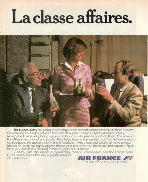 Air France Company Aerial 1979 Original Advertising 'The Class Business