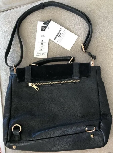 Purse MMS Design Studio Black leather Convertible backpack / handbag - A 3
