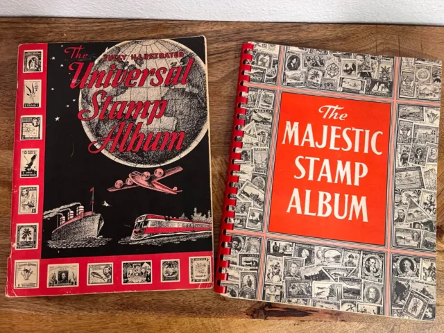The Majestic Stamp Album and The Fully Illustrated Universal Stamp Album  rare