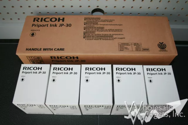 5 Genuine Ricoh JP-30 Priport Ink Gestetner CPI CPI3 CPI7 JP JP-12 817113 JP30