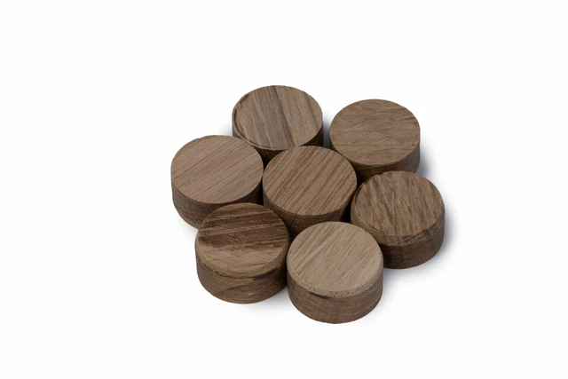 WoodMind | Querholzplättchen Eiche | Konusplättchen Eiche Abdeckscheiben
