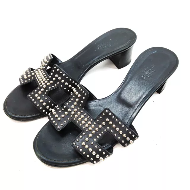 Hermes Sandals   Women  Black Leather (calf) 1165801