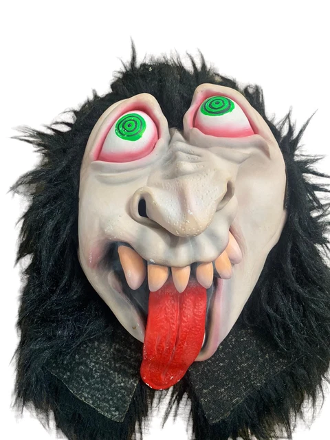Halloween Scary Mask Evil Eyes And Tongue Out