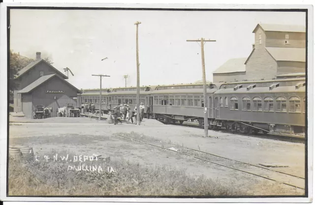 Used RPPC of Chicago & North Western Railroad Depot at Paullina Iowa in 1911