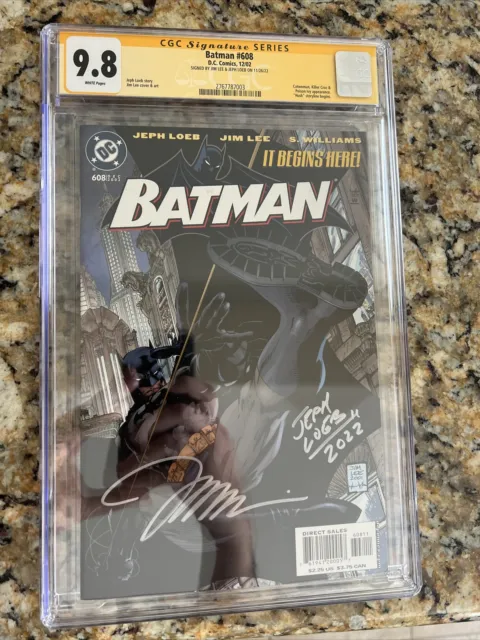 Batman #608 ~ CGC 9.8 ~ Signed by Jim Lee And Jeph Loeb RARE Double Autograph