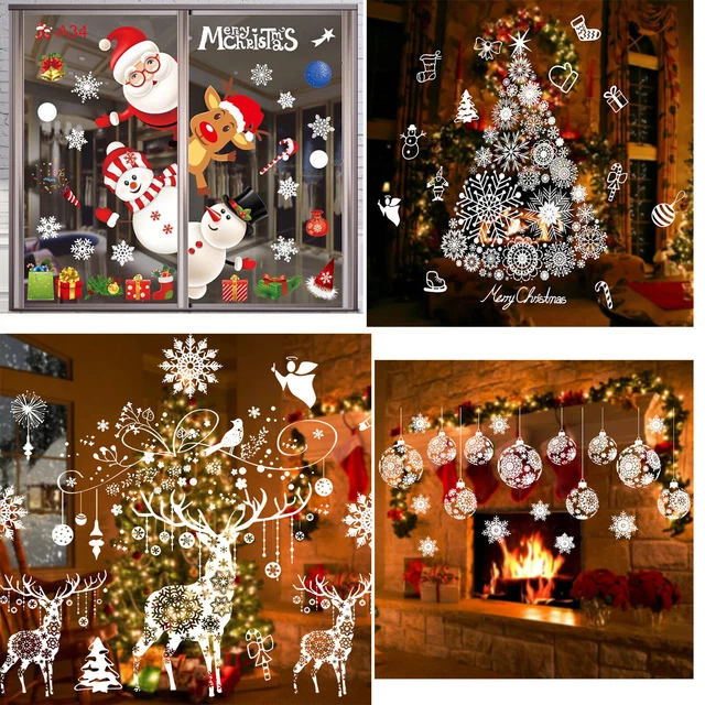 Christmas Window Glass Sticker Decal Mural Home Decoration Wall Stickers Wall