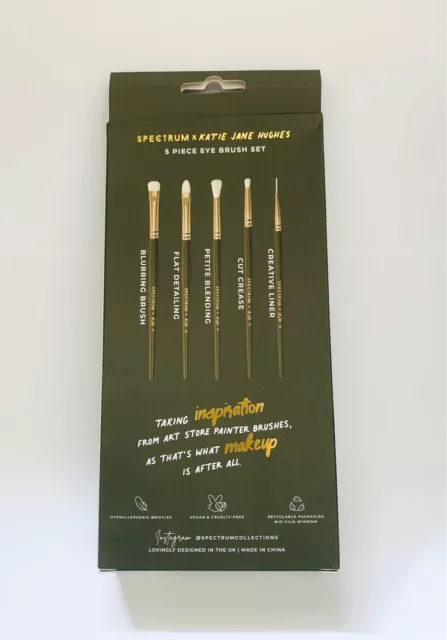 Spectrum X Katie Jane Hughes - Limited Edition: 5 Piece Eye Brush Set -Brand New 2