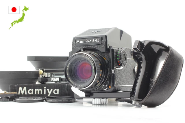[MINT w/ Grip ] MAMIYA M645 1000S AE Prism Finder + SEKOR C 80mm f/2.8From JAPAN