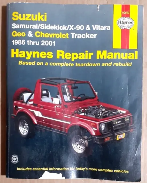 Haynes Samurai/Sidekick/X-90/Vitara/Geo & Chevy Tracker 1986-2001 Repair Manual
