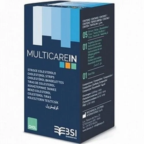 Multicare in Colesterolo Per Autoanalisi - Confezione 5 strisce