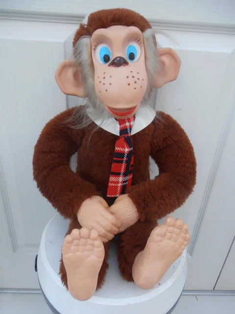 Huge Vintage Monkey Doll Rare Large Vintage Dark Colored