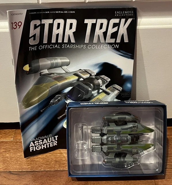 Eaglemoss Star Trek Vaadwaur Assault Fighter #139 Starships With Magazine