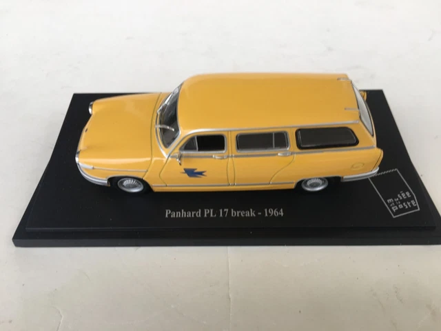 Maquette Norev Panhard PL17 Break 1964 - échelle 1/43, Livrée En Boîte Luxe, Couleur Jaune Postes PTT