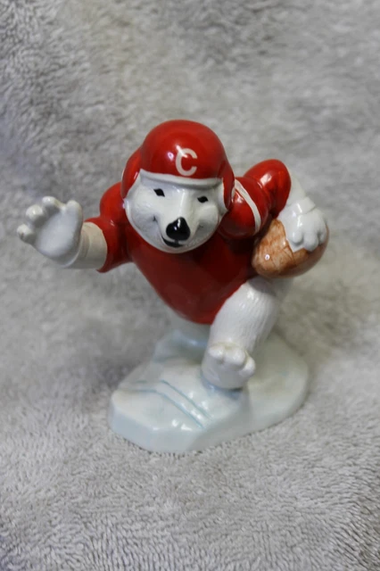 Vintage COCA COLA Polar Bear Figurine “Always Playing Football”#176427 1996